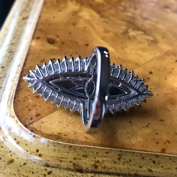 Natural Labradorite Sterling Silver Ring Size 7 - Picture 4 of 8